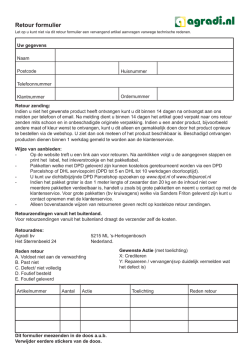 Download hier het retourformulier