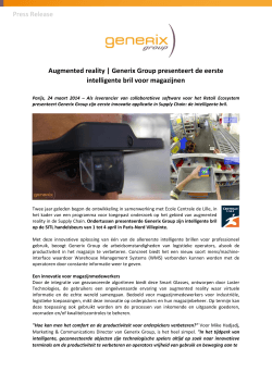 Press Release Augmented reality | Generix Group