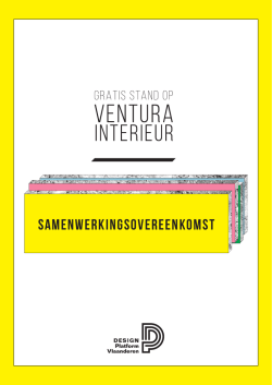SAMENWERKINGSOVEREENKOMST - Design Platform Vlaanderen