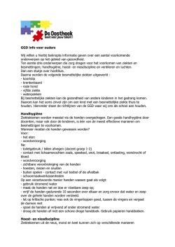 GGD info voor ouders Wij willen u hierbij beknopte