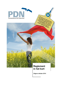 Reglement in het kort - Pensioenfonds DSM Nederland