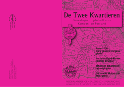 De Twee Kwartieren - Nederlandse Genealogische Vereniging