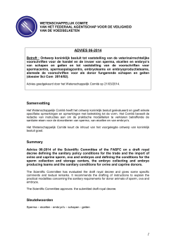 Advies 06-2014 van het Wetenschappelijk Comité van het FAVV