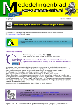 Digitale Mededelingenblad September 2014 - Annen