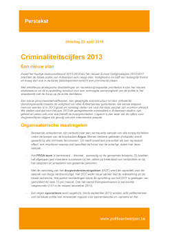 Criminaliteitscijfers 2013 - Lokale Politie Antwerpen