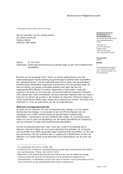Brief aan de Tweede Kamer van 21 mei 2014 over het onderzoek