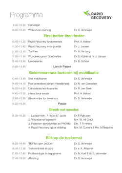 Programma Rapid Recovery symposium 2014