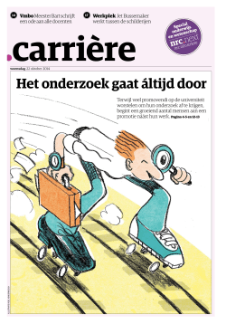 artikel in NRC Next - handboekbuitenpromoveren.nl
