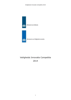 Brochure Veiligheids Innovatie Competitie 2014
