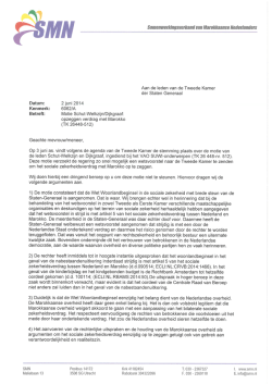 6062A-Brief SMN aan Tweede Kamer