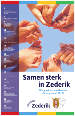 Informatiekrant sociaal domein Zederik