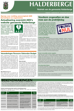 Publicaties Halderbergse Bode, 20 augustus 2014
