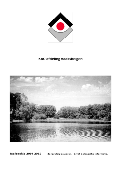 Jaarboekje - KBO Haaksbergen