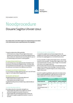 Noodprocedure Douane Sagitta Uitvoer (DSU)