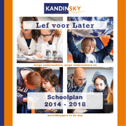 Schoolplan 2014-2018 - Kandinsky College Locatie
