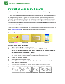 instructies voor gebruik eswab