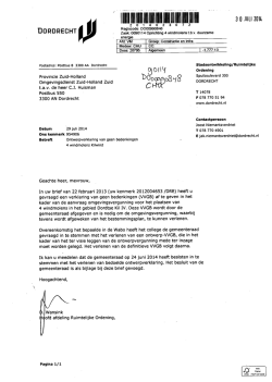 DORDRECHT 3 0 JULI 20U - Milieudienst Zuid