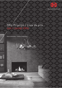 DRU Prijslijst | Liste de prix Juli | Juillet 2014