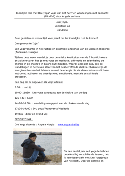 Innerlijke reis met Dru yoga&rdquo; yoga van het hart&rdquo; en