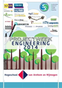 Rapportage Projectweek 2014 - Hogeschool van Arnhem en