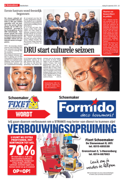 DRU start culturele seizoen