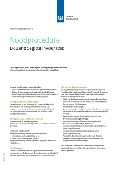Noodprocedure Douane Sagitta Invoer (DSI)