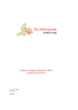 Doc. Evaluatie Strategisch Beleid 2014-2017