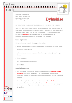 informatiefiche Dyslexie