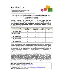 Disclosure of transactions - Week 43 - NL-version