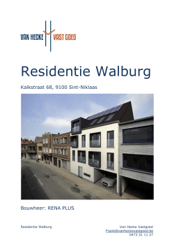 Residentie Walburg - Van Hecke Vastgoed