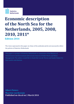 Economic description of the North Sea for the Netherlands