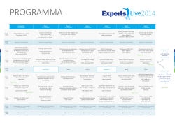Programma 2014 - Experts Live