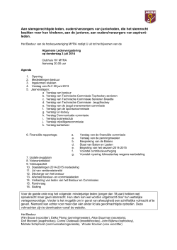 Agenda + Verslagen ALV 3-7-2014