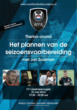 Het plannen van de seizoensvoorbereiding