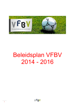 Beleidsplan VFBV 2014 - 2016 - Vereniging Fysiotherapeuten