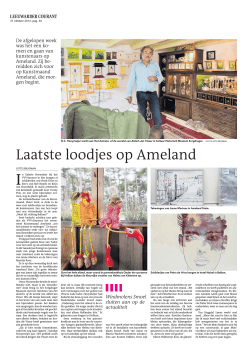 Artikel Leeuwarder Courant – 31 Oktober 2014