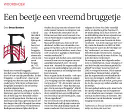 Een beetje een vreemd bruggetje