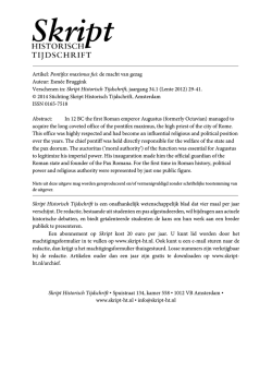 Download Pontifex Bruggink 34.1 - Skript Historisch Tijdschrift