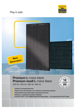 Premium L mono black Premium incell L mono black - Solar