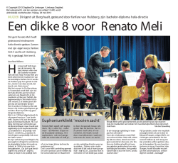 Een dikke 8 voor Renato Meli - Koninklijke Fanfare Sint Caecilia