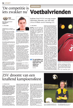 Lees hier pagina 1 van het Helmondse amateurvoetbal