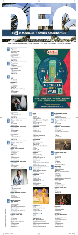 in Mechelen &bull; agenda december 2014