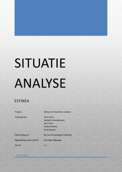 Situatie Analyse Estinea