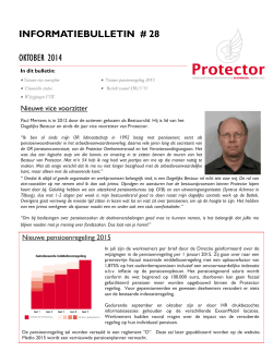 Infobulletin oktober 2014 - Pensioenfondsprotector.nl