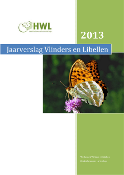 Jaarverslag Vlinders en Libellen 2013