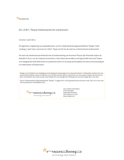 Drs. D.W.J. Theyse herbenoemd tot commissaris
