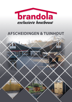 Download hier onze brochure over schuttingen.