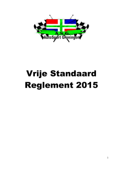 Vrije Standaard Reglement 2015