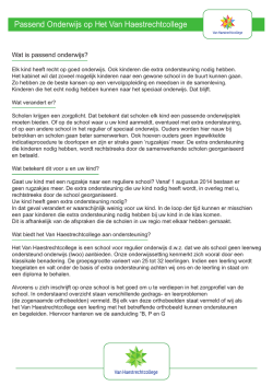 informatie Passend Onderwijs.