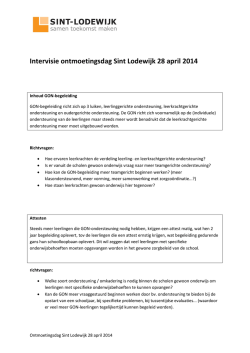 Intervisie ontmoetingsdag Sint Lodewijk 28 april 2014